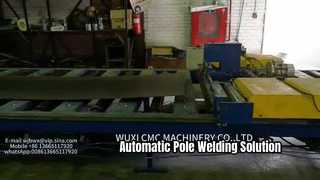 เครื่องตัดตามความยาวสำหรับการผลิตเสาไฟ