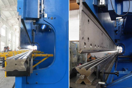 เครื่องเบรคสั่นไฮดรอลิก CNC สําหรับงานโลหะหนัก ขนาดถังน้ํามัน 400 ลิตร ความจุ 200 ตัน แม็กซ์ ความดันและการปรับแรง