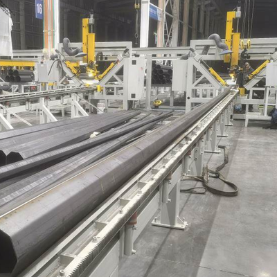 เครื่องผสมผสานขั้ว CNC 12m แรงผลักดัน MIG Street Light Pole