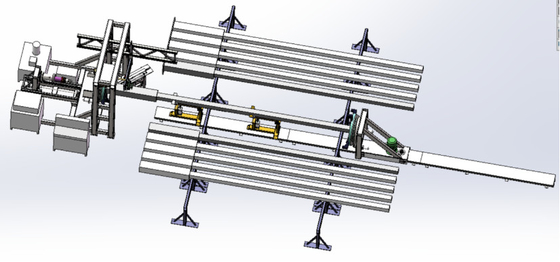 เครื่องเชื่อมหุ่นยนต์ เครื่องตัดกรอบประตู CNC สําหรับเสาไฟ